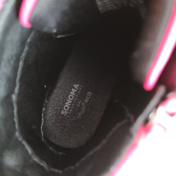 Sonoma Girls Hot Pink Combat Boots Lace Up Zipper Size 3 - Picture 8 of 13